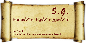 Serbán Gyöngyvér névjegykártya